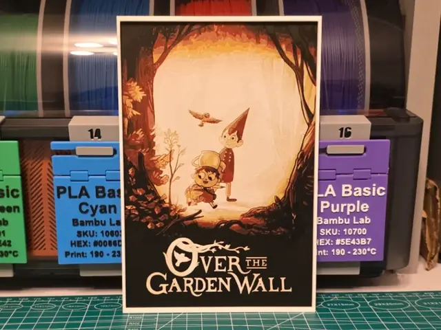 HueForge model: Over the Garden Wall Poster - Hueforge Art by Lumpy3D