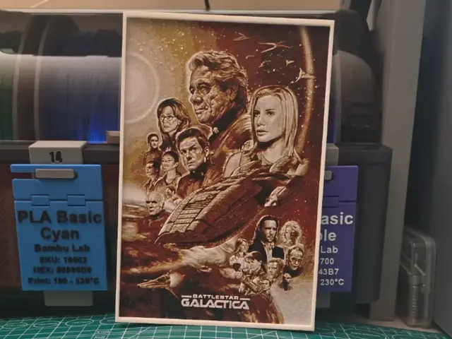 HueForge model: Battlestar Galactica Poster - Hueforge Art by Lumpy3D