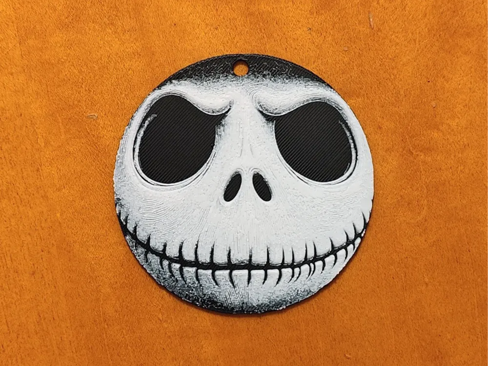 Jack Skellington Christmas Bauble Ornament by Sarge HueForge model: Jack Skellington Christmas Bauble Ornament by Sarge