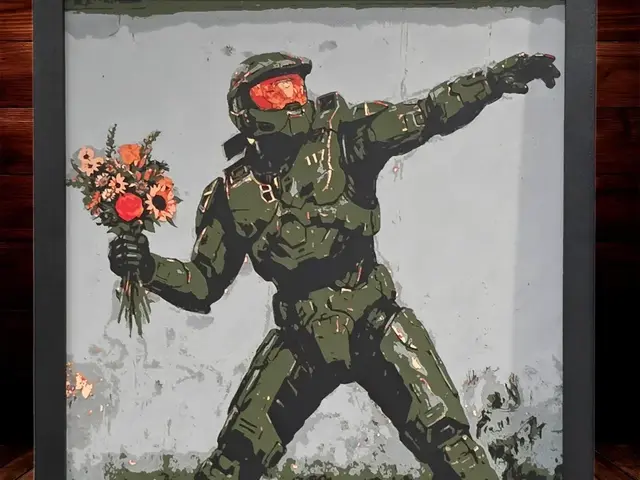 HueForge model: Master Chief - Banksy/Retro Gaming Series pt 7/9 by Side Quest Hues