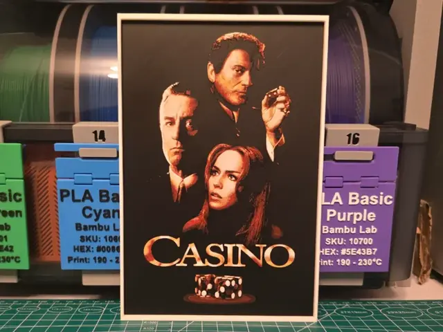 HueForge model: Casino Movie Poster - Hueforge Art by Lumpy3D