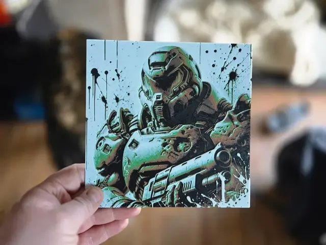 HueForge model: Graffiti Doom Slayer Hueforge by 3Ree Printing