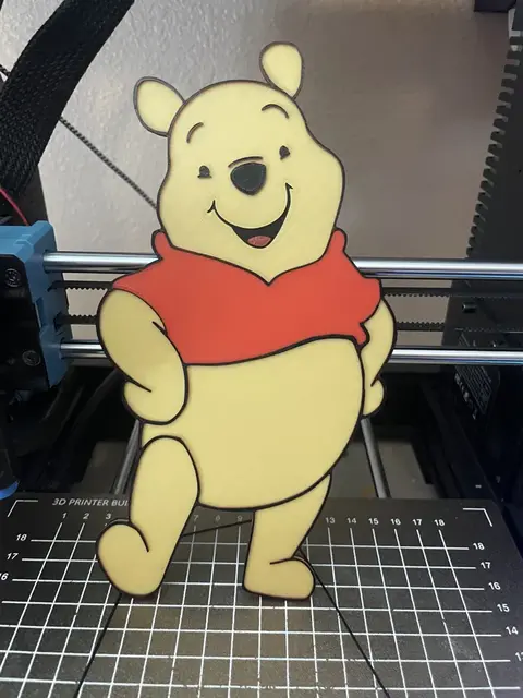 HueForge model: 2D Winnie The Pooh - Multi Color by Cloudy Nostalgia