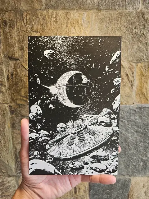 Millennium Falcon and the Death Star Hueforge