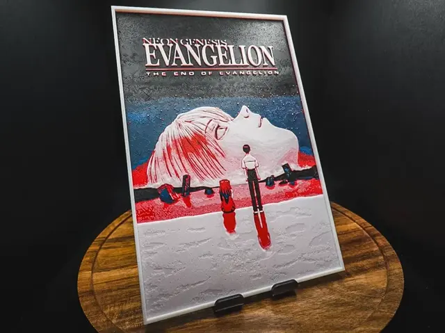 HueForge model: Neon Genesis Evangelion (Movie Poster - HueForge) by HugheCraft