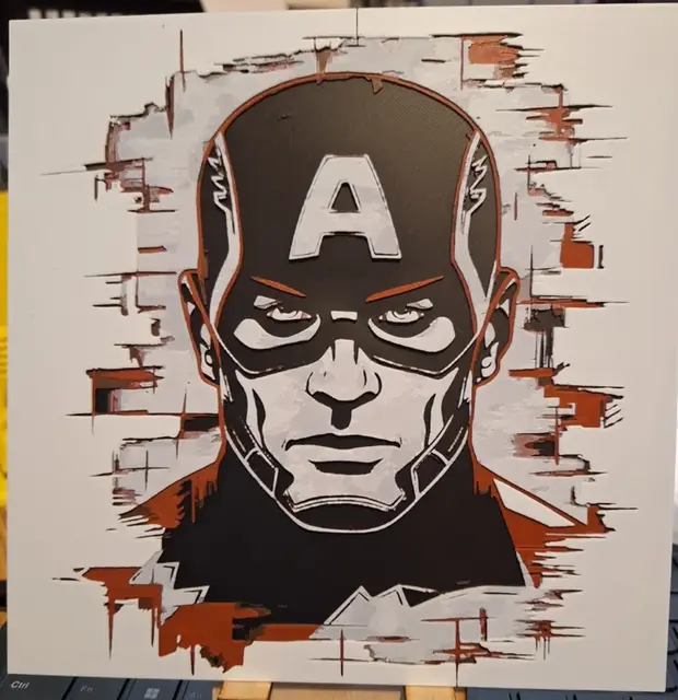 HueForge model: Captain America - Hueforge - A1 Mini Profile Inc by 3dGlow