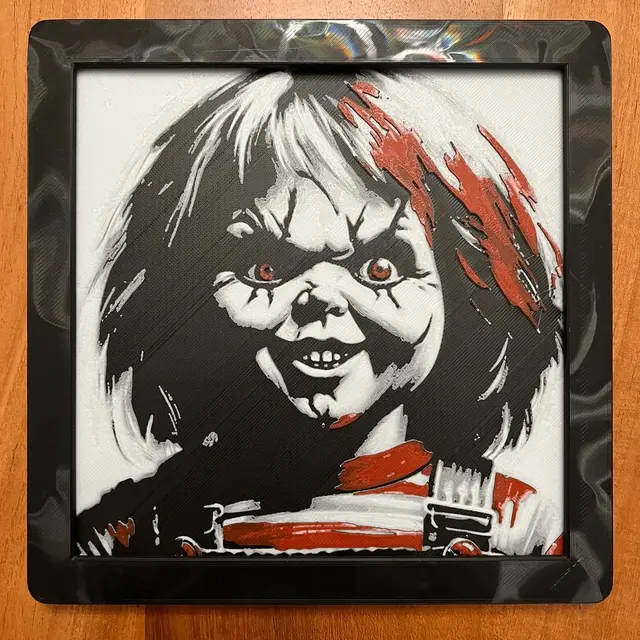 HueForge model: Chucky in Red by JustBe 3D Printing
