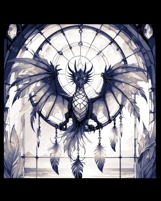 HueForge model: The Fantasy Dragon Dream Catcher - Hueforge Art by BooneCo3d