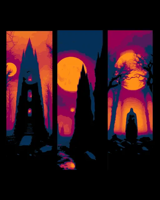 HueForge model: The otherworldly glow of an alien landscape - Set of bookmarks by BooneCo3d