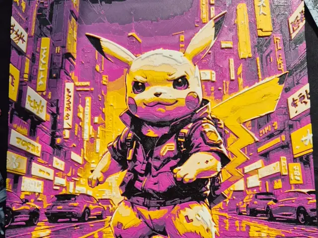 HueForge model: Cyberpunk Pikachu by FiremanprintsIRL (BR3Design)