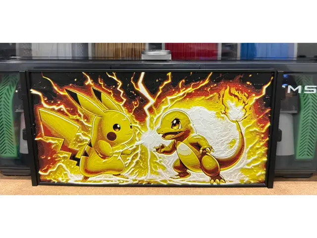 HueForge model: Pokemon Battle - AMS Art by Canadian Gamer