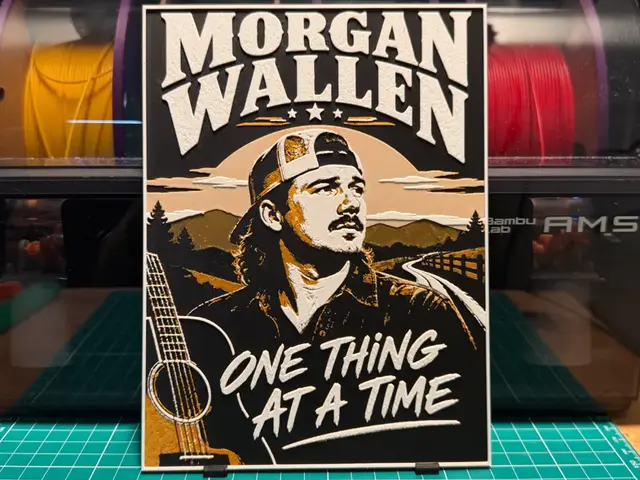 HueForge model: Morgan Wallen One Thing At A Time Poster by liv_3d