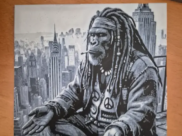 HueForge model: rasta monkey meditating by Buntsta