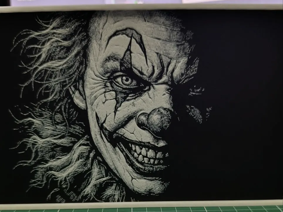 HueForge: Creepy Clown (Pennywise Style) by FYTY112 HueForge model: HueForge: Creepy Clown (Pennywise Style) by FYTY112