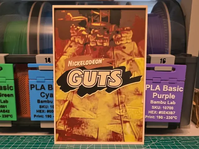 HueForge model: Nickelodeon GUTS Poster - Hueforge Art by Lumpy3D
