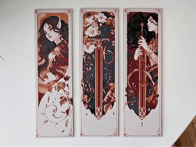HueForge model: A Court of Thorns and Roses - Bookmarks Set by C3D