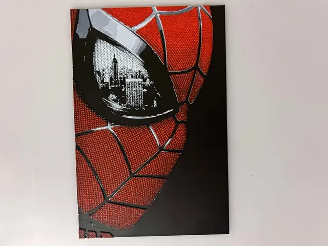 HueForge model: Spiderman Closeup Side View by 3djd