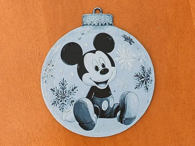 HueForge model: Mickey Mouse Christmas Decoration Ornament Bauble by Sarge
