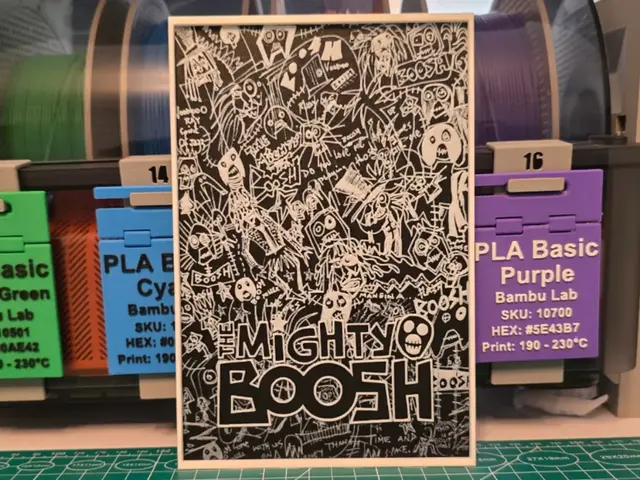 HueForge model: The Mighty Boosh Poster - Hueforge Art by Lumpy3D