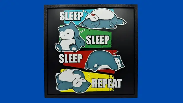 HueForge model: Snorlax Sign - Pokemon Hueforge by Canadian Gamer
