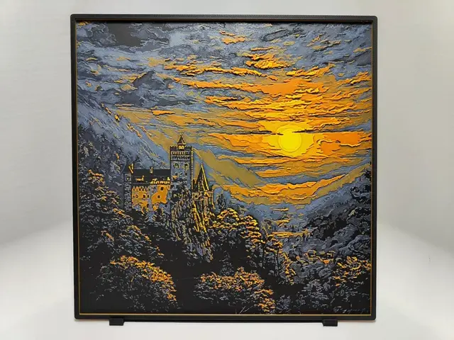 HueForge model: Bran Castle Sunset - Hueforge by BeaN