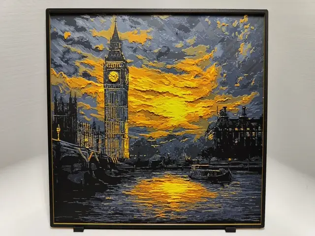 HueForge model: Big Ben Sunset - Hueforge by BeaN