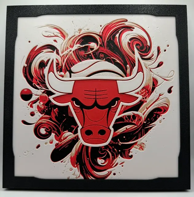 HueForge model: Chicago Bulls - NBA Hueforge by Canadian Gamer