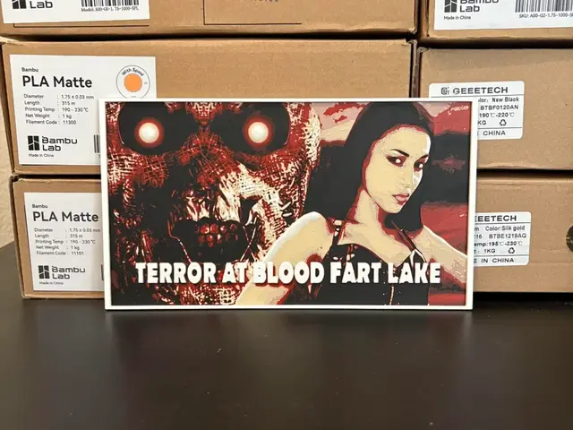 HueForge model: Terror at Blood Fart Lake Hueforge by Estiv