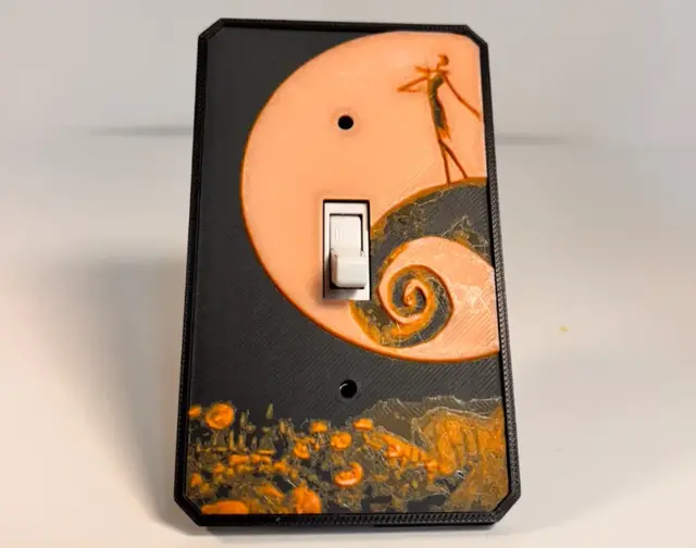HueForge model: Nightmare Before Christmas Light Switch Hueforge by Layered Visions