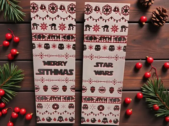 HueForge model: Star Wars Dark Side Ugly  Sweater Bookmark by MythicHue's