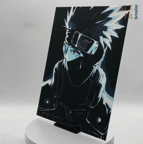 Kakashi with backlight effect by Altf4-Formation HueForge model: Kakashi with backlight effect by Altf4-Formation
