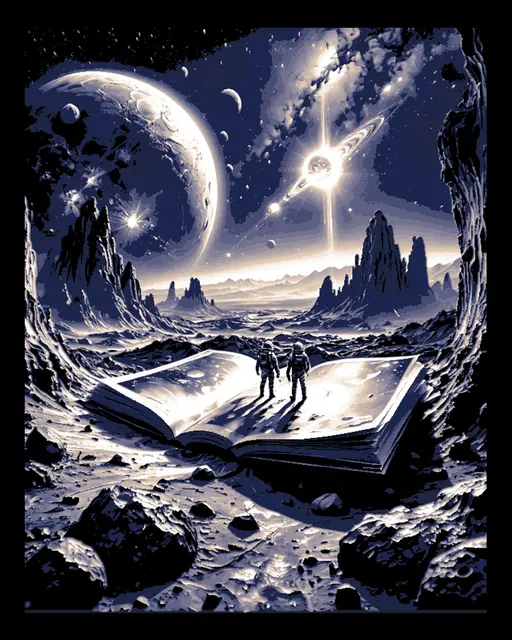 HueForge model: The worlds are from an open book - Wall Art  by BooneCo3d