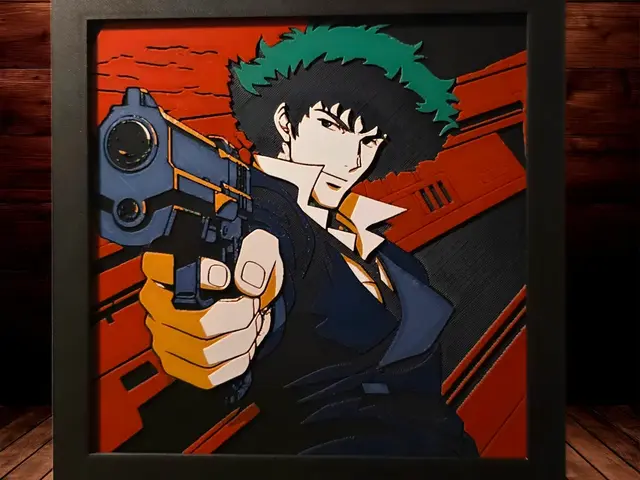 HueForge model: Spike Spiegel - Cowboy Bebop by Side Quest Hues