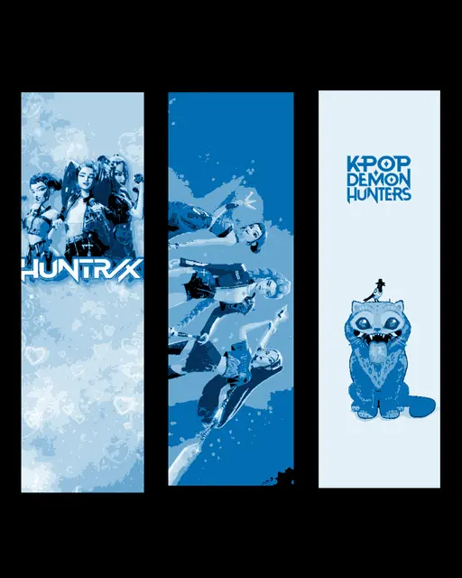 HueForge model: Fan art bookmarks of the girls from Kpop Demon Hunters by BooneCo3d