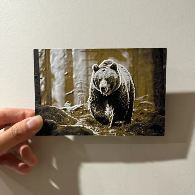 HueForge model: Bear in the Forest - Hueforge print by cyanidesugar
