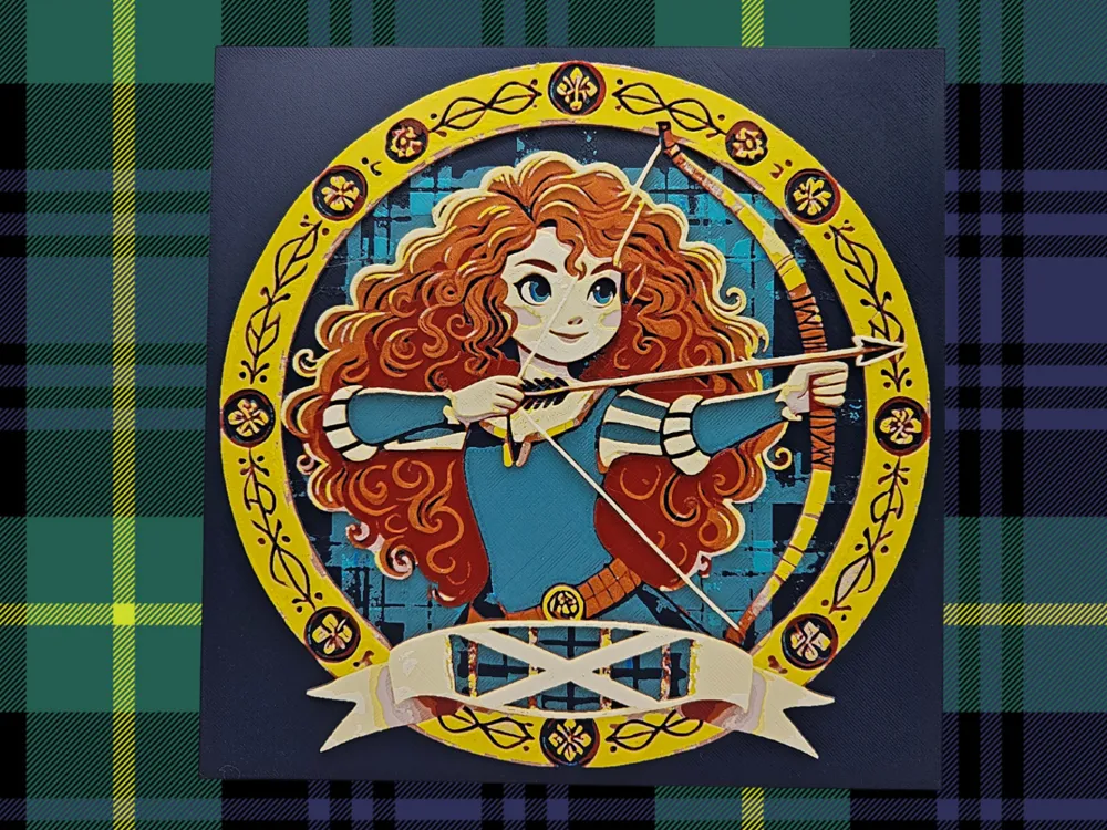 Merida (Disney's Brave) by BusyKikiBee HueForge model: Merida (Disney's Brave) by BusyKikiBee