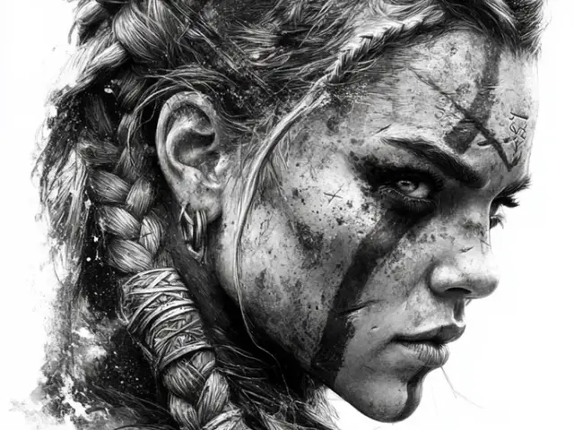 HueForge model: Viking Woman Hueforge 200 x 400 by LoFi Layers