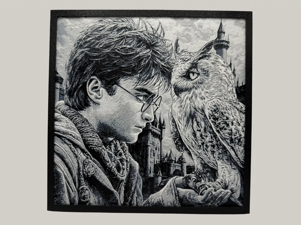 Harry Potter - Line Drawing Style by Canadian Gamer HueForge model: Harry Potter - Line Drawing Style by Canadian Gamer