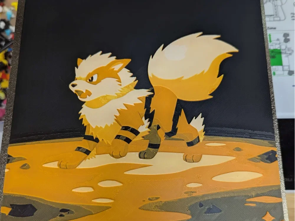 hueforge arcanin Arcanine by ZombiePaint3D HueForge model: hueforge arcanin Arcanine by ZombiePaint3D