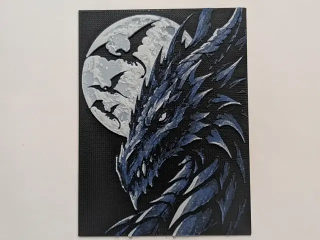 HueForge model: Dragon - Tribal Deckbox Inlay by CommandersVault
