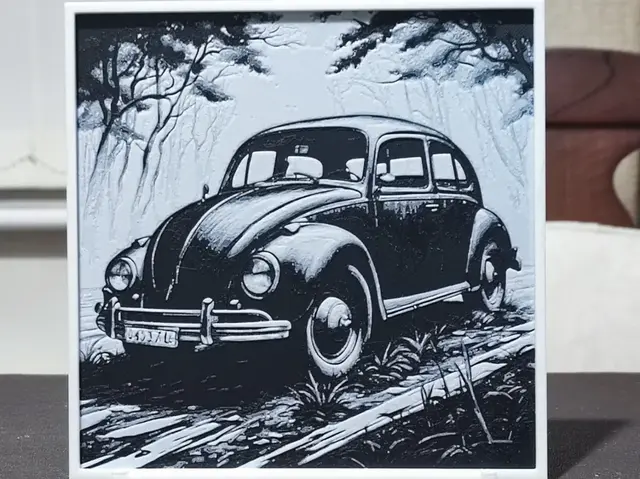 HueForge model: Volkswagen Beetle - HueForge 2-Color by BoDad