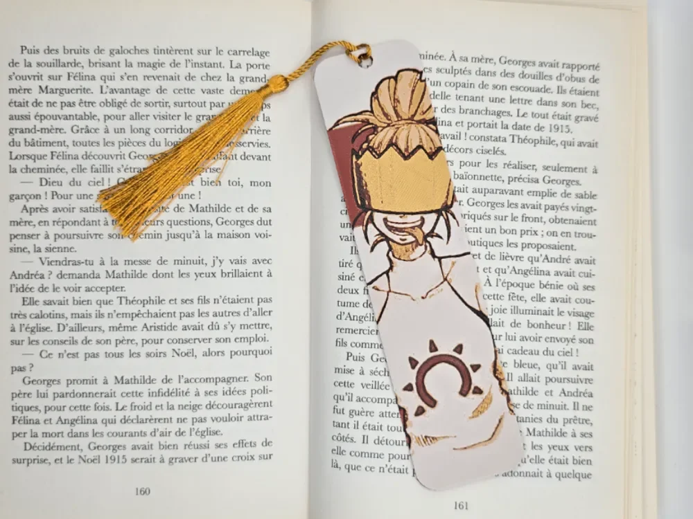 Bookmark Hauméa Fire Force by Kactus Fpv HueForge model: Bookmark Hauméa Fire Force by Kactus Fpv