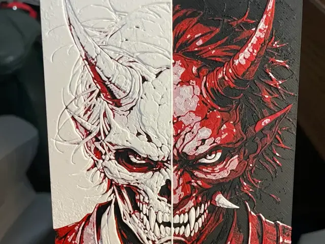 HueForge model: Oni Half/Half V2 Hueforge by Advancedtechworldwide