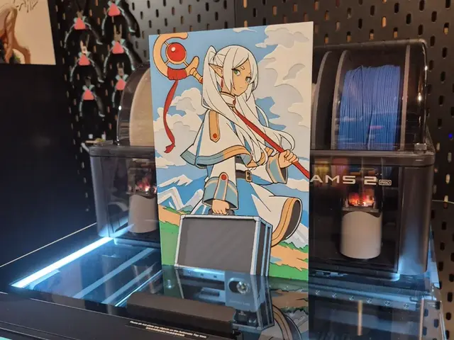 HueForge model: Frieren - Anime HueForge Wallart by Glitch Kitten
