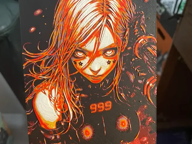 HueForge model: Cyborg Woman 999 Hueforge by Advancedtechworldwide