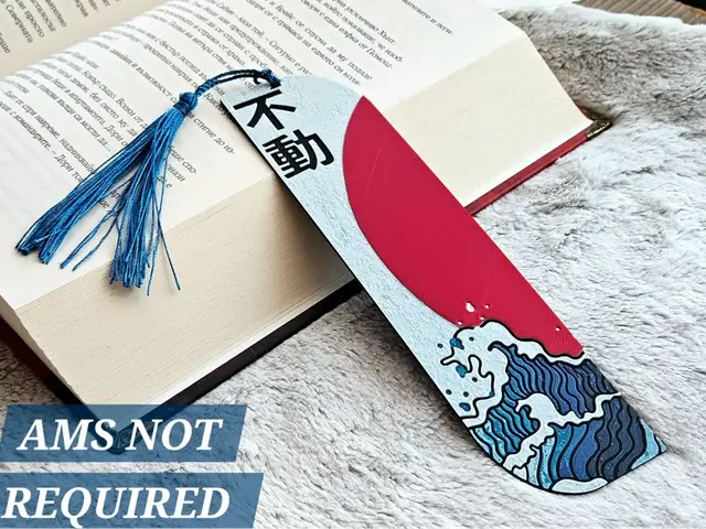 HueForge model: "Unshakable" - Japanese Wave Bookmark by C3D
