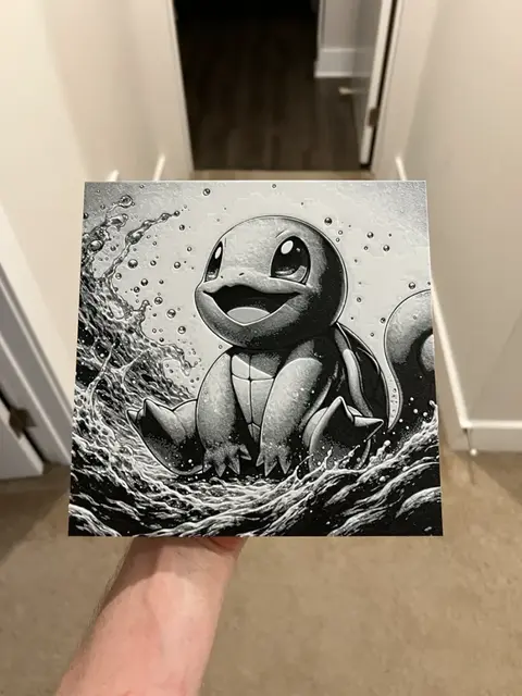 HueForge model: Squirtle Playing in Water Art Hueforge by RP47 Designs