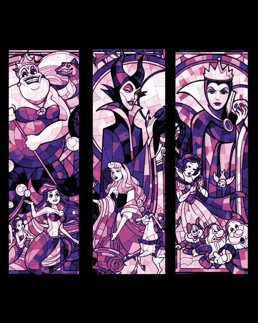 HueForge model: Stained Glass Designs used in Bookmarks - Disney Themed by BooneCo3d