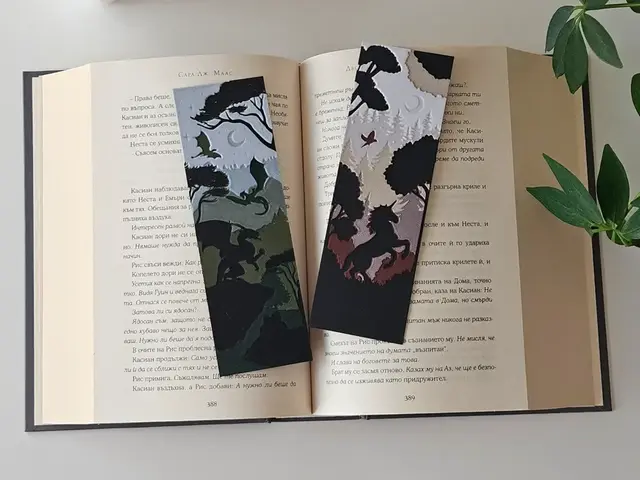 HueForge model: Dragon & Unicorn - Fantasy Bookmarks Set Part 2 by C3D