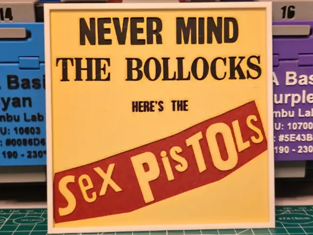 HueForge model: Sex Pistols "Never Mind the Bollocks" Album Art by Lumpy3D